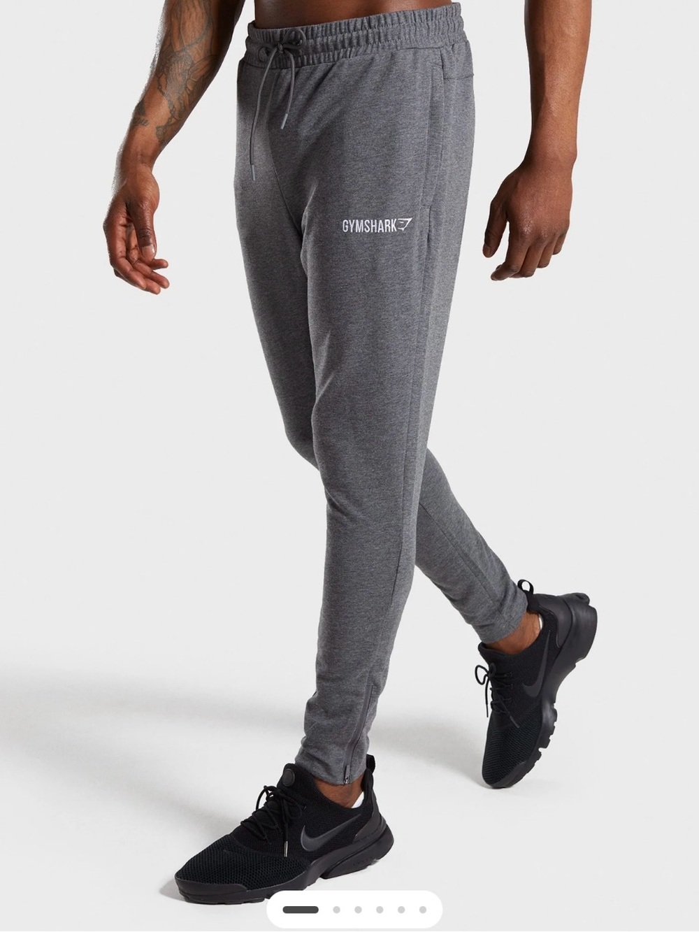 Men’s Gymshark Tapered Bottom Sweatpants Jogger Charcoal Marl Gym Workout